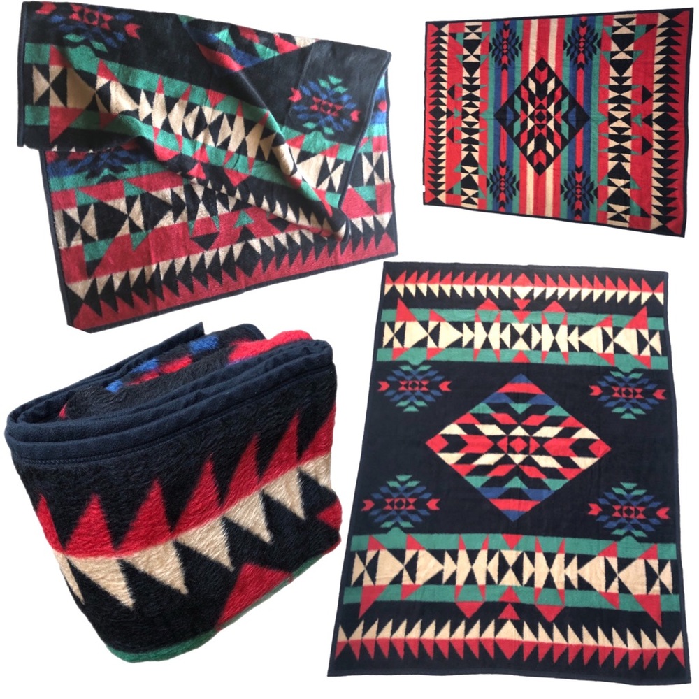 Biederlack Throw Blanket double sided ♥️🟢🖤 - Picture 10 of 10